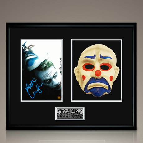 Dark Knight // Heath Ledger Signed Photo + Mask // Shadow Box Frame