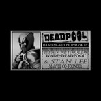 Deadpool // Ryan Reynolds + Stan Lee Signed Mask Prop // Custom Museum Display (Signed Mask Only)
