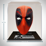 Deadpool // Ryan Reynolds + Stan Lee Signed Mask Prop // Custom Museum Display (Signed Mask Only)