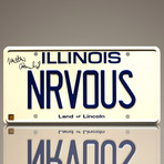 Ferris Buller's Day Off // Matthew Broderick Signed Nrvous License Plate Prop // Custom Frame (Signed License Plate Prop Only)