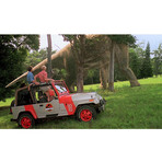 Jurassic Park // Steven Spielberg signed 1992 Jeep Wrangler 1/24 Die-Cast car // custom display