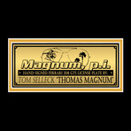 Magnum Pi // Tom Selleck Signed ROBIN-1 License Plate Prop // Custom Frame (Signed License Plate Prop Only)