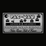 Pacman - Atari 7800 // Hand Signed By Nolan Bushnell // Custom Museum Display