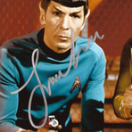 Star Trek // William Shatner + Leonard Nimoy Signed Photo + Phaser Prop // Custom Shadow Box Frame