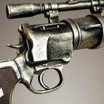 Star Wars // Jeremy Bulloch Signed Boba Fett Blaster Rifle Prop + Stand