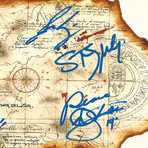 The Goonies // Steven Spielberg + Josh Brolin + Sean Astin + Corey Feldman + Jeff Cohen + Jonathan Ke Quan Treasure Map Signed Prop // Custom Frame
