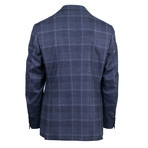 Messiah Plaid Cashmere Blend 2 Button Slim Fit Suit // Blue (US: 46R)