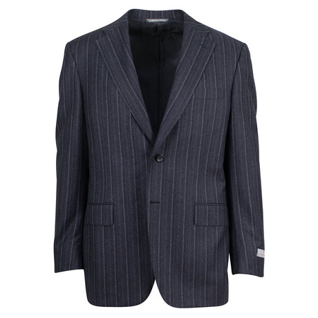 Canali // Cedric Striped Wool 2 Button Suit // Gray (US: 46R)