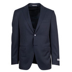 Canali // Bennett Striped Wool 2 Button 3 Piece Suit // Blue (US: 46S)