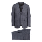 Canali // Vicente Stretch Plaid Wool Blend 2 Button Slim Suit // Gray (US: 46S)
