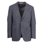 Canali // Vicente Stretch Plaid Wool Blend 2 Button Slim Suit // Gray (US: 50R)
