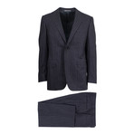 Canali // Jasper Striped Wool 2 Button Suit // Gray (US: 46S)