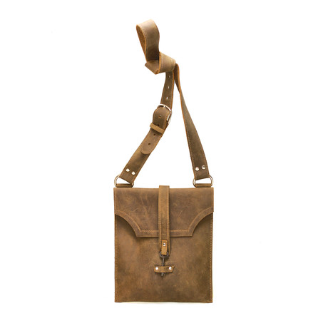 Ayre Messenger Bag with Adjustable Strap (Tan Brown)
