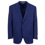 Canali // Travel Wool Blend Portly Fit Suit // Blue (US: 46R)