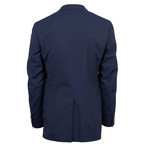 Canali // Striped Wool Peak Lapels Slim Fit Suit // Blue (US: 46S)