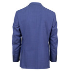 Canali // Wool Peak Lapels Trim Fit Suit // Blue (US: 48R)