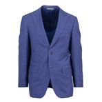 Canali // Wool Peak Lapels Trim Fit Suit // Blue (US: 46S)