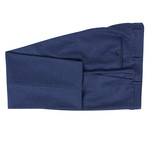 Striped Wool Slim Fit Suit // Blue (US: 46R)