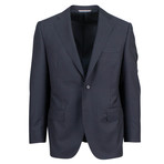 Canali // Travel Wool Portly Fit Suit // Black (US: 46R)