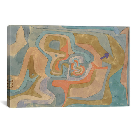 Flying Away (Entfliegen) 1934 // Paul Klee (18"H x 26"W x 0.75"D)