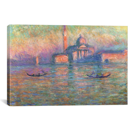 San Giorgio Maggiore, Venice, 1908 // Claude Monet (18"H x 26"W x 0.75"D)