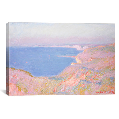 On the Cliffs near Dieppe, Sunset, 1897 // Claude Monet (18"H x 26"W x 0.75"D)