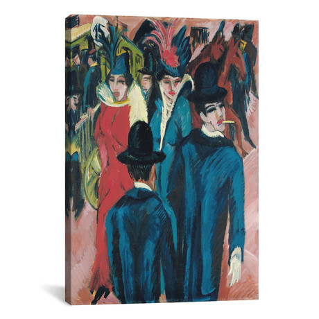 Berlin Street Scene, 1913-14 // Ernst Ludwig Kirchner (26"H x 18"W x 0.75"D)