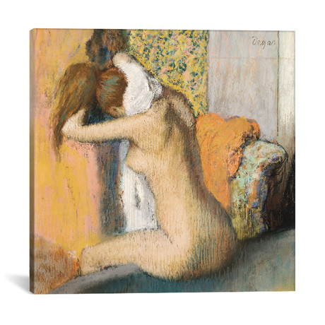 After The Bath // Edgar Degas (18"W x 18"H x 0.75"D)
