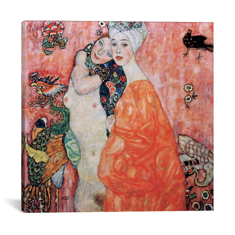 The Friends (Die Freundinnen) // Gustav Klimt // 1916 (18"W x 18"H x 0.75"D)