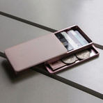 Zenlet 2 Plus Wallet // RFID Blocking Tray + Horizontal Compartment // Space Gray (Rose Gold)