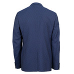 Canali // Wool Peak Lapels 2 Button Slim Fit Suit // Blue (US: 46R)