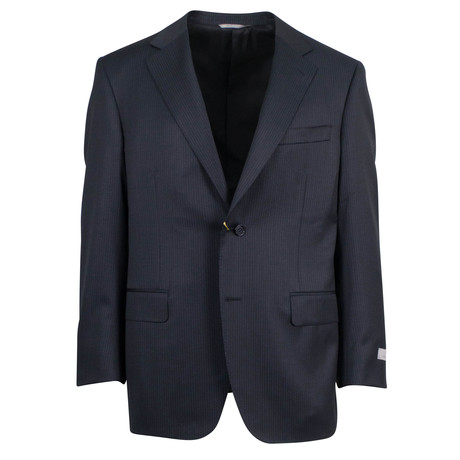 Canali // Myles Water Resistant Wool 2 Button Suit // Black (US: 48S)
