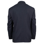 Canali // Antonio Striped Wool 2 Button Suit // Black (US: 46S)