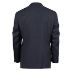 Canali // Travel Wool 2 Button Portly Fit Suit // Black (US: 46R)