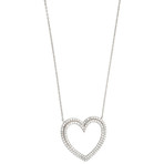 Vintage Tiffany & Co. Platinum Diamond Large Heart Necklace // Chain: 17.5"