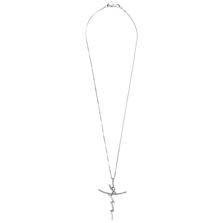 Vintage Comete Gioelli 18k White Gold Diamond Necklace II // Chain: 16"