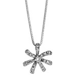 Vintage Comete Gioelli 18k White Gold Diamond Starfish Necklace // Chain: 16"