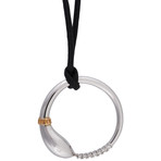 Vintage Damiani 18k Two-Tone Gold + Diamond Cord Pendant Necklace
