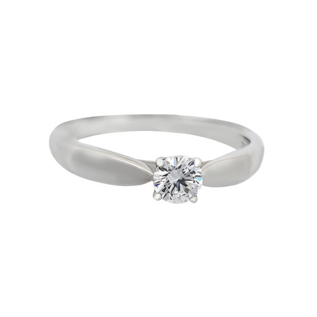 Vintage Tiffany & Co. Platinum Diamond Solitaire Ring // Ring Size: 4.75