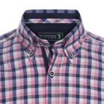 Cupped Shirt // Pink + Blue (L)