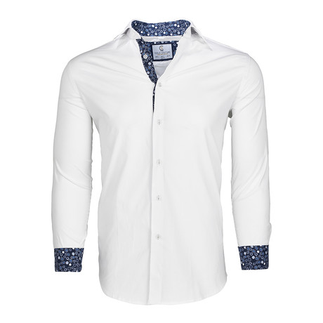 Solid Button Down Shirt // White (S)