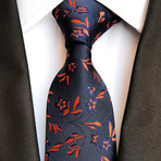 Son Print Tie // Royal Blue + Orange