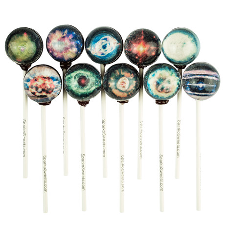 Galaxy Spirals Lollipops // 10-Pieces