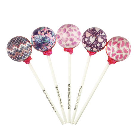 Pink Summer Pixel Lollipops // 10-Pieces
