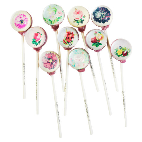 Vintage Flower Lollipops // 10-Pieces