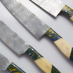 Etched J2 Steel Kitchen Knives // Set Of 4 // KCH-117