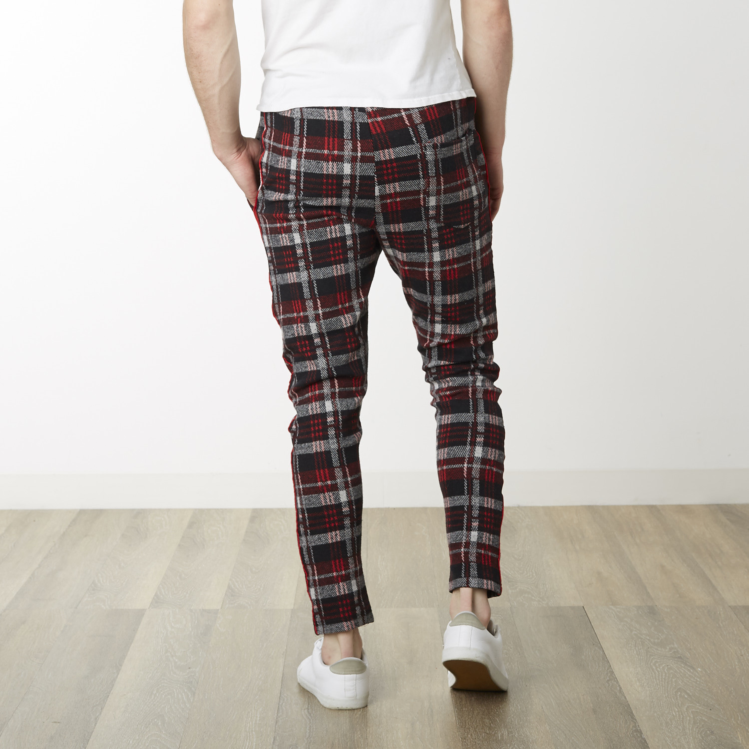Overnight Track Pant // Black + Red (S) - Ron Tomson - Touch of Modern