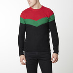 Victory Sweater // Black + Red (M)