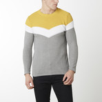Victory Sweater // Grey Melange Yellow (L)