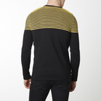 Shoulder Strip Knit Long Sleeve // Black + Yellow (Euro: 43)